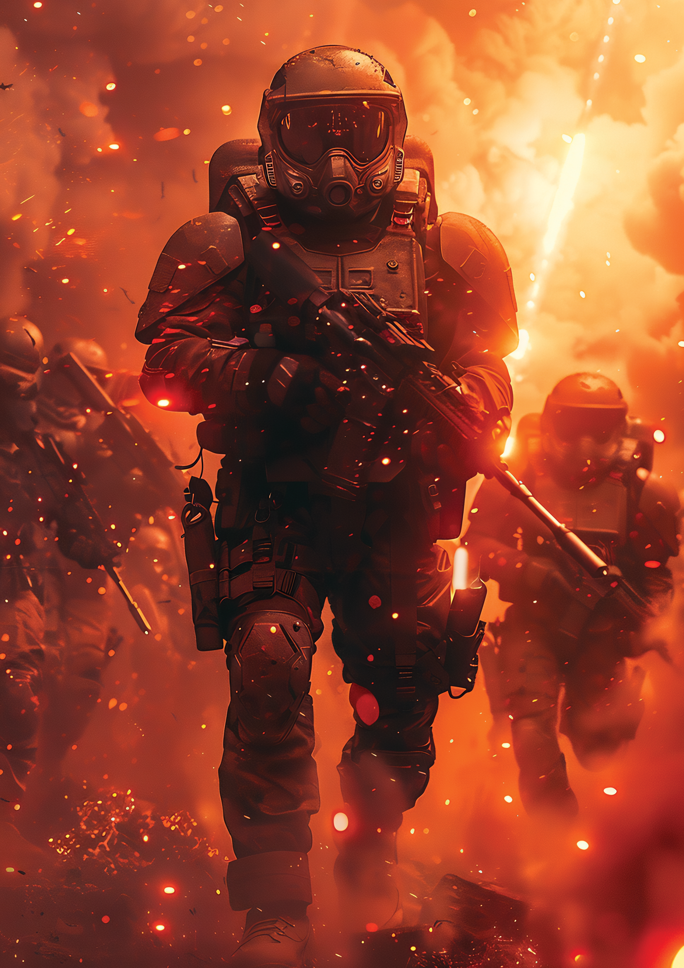 Master Flame metal poster artwork